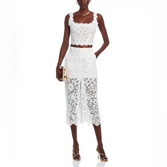 Generation Love Dresses & Skirts - GENERATION LOVE Medina Lace Skirt White Midi Length Women Size 2 4 $265 MSRP NEW